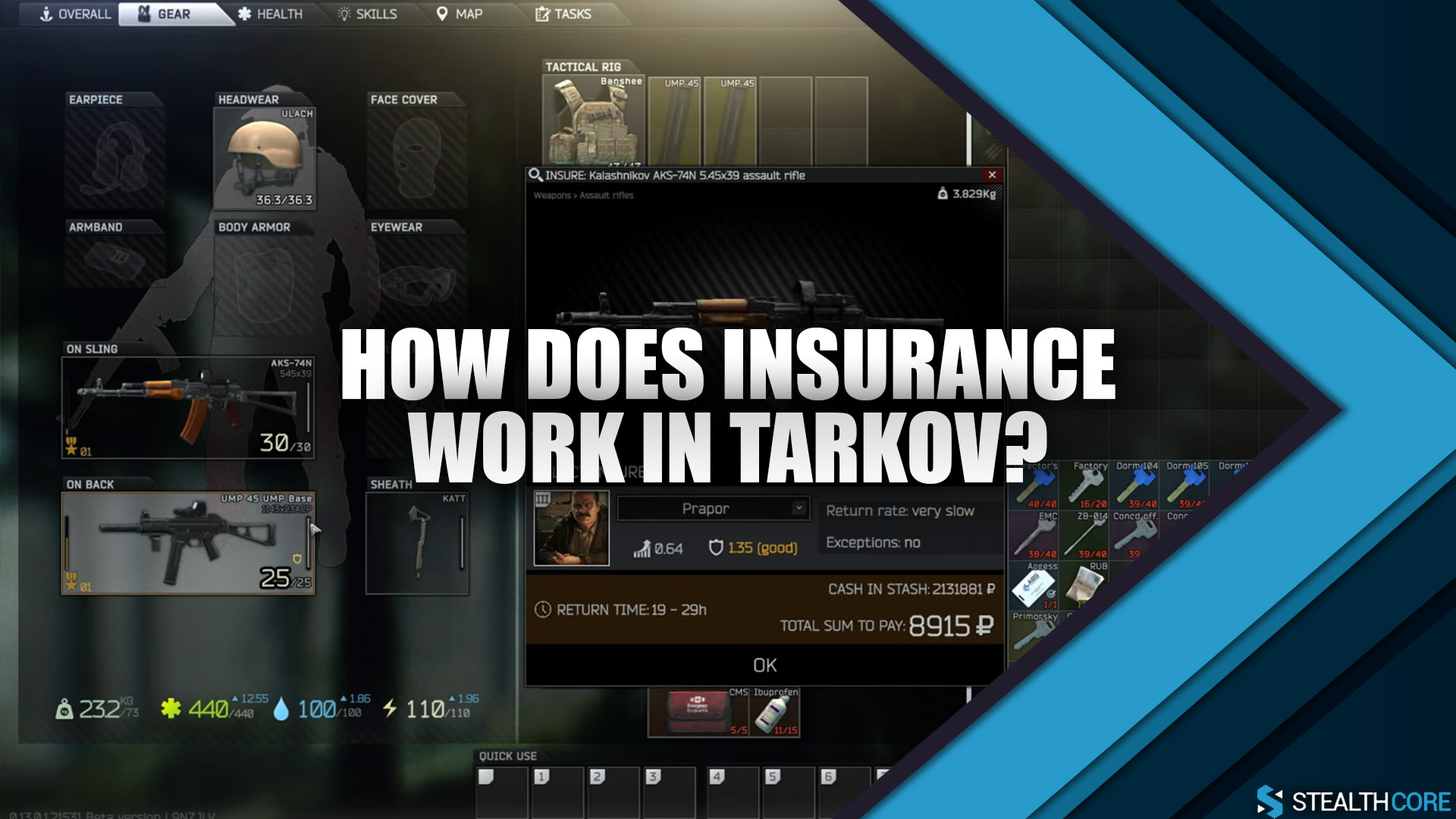 how does insurance work in tarkov