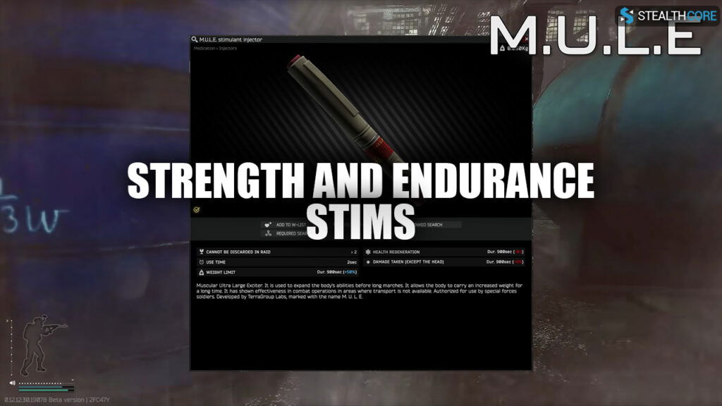 What Do Stims Do In Tarkov - strength and endurance stims