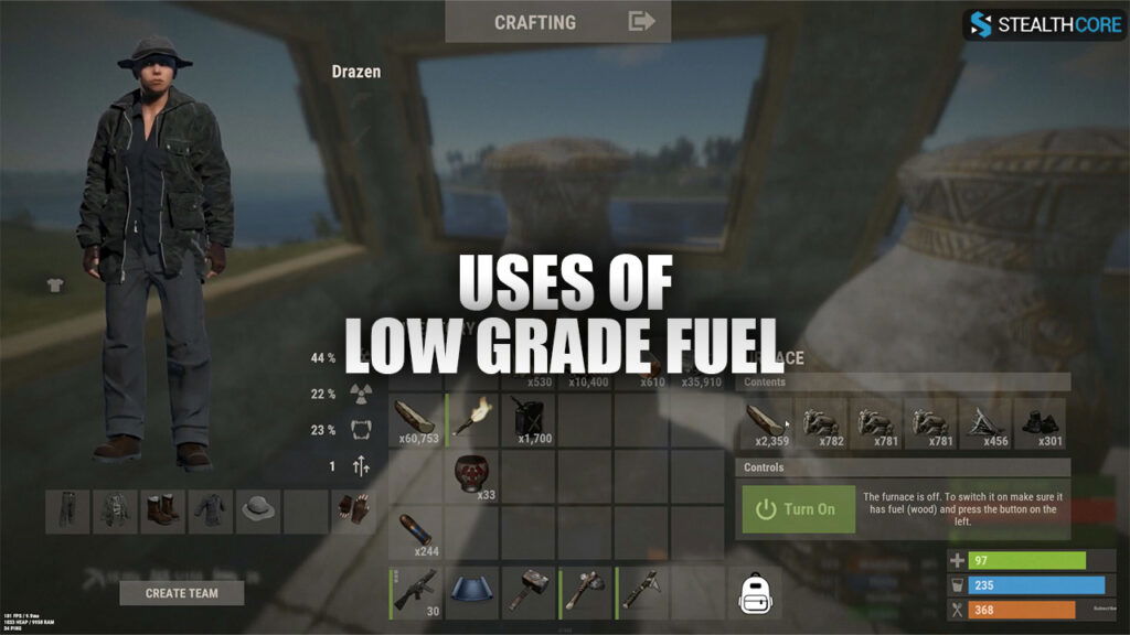 Uses of Low Grade Fuel in Rust
