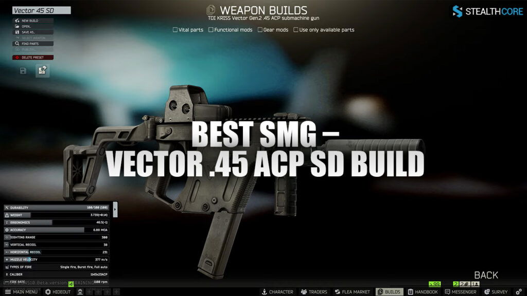 Best SMG – Vector .45 ACP SD