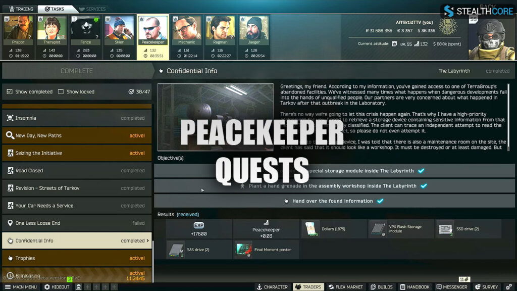 Peacekeeper Quests