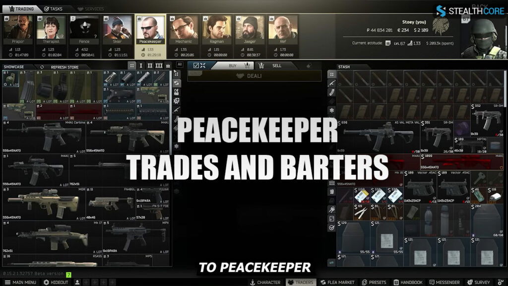 Peacekeeper Trades and Barters