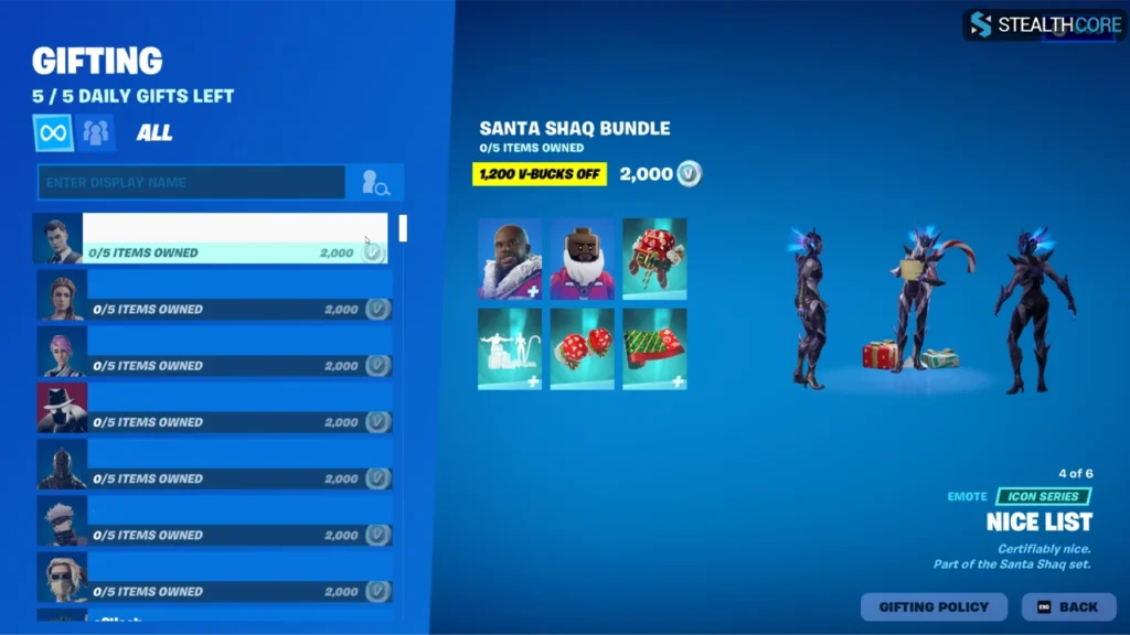 daily gifts left