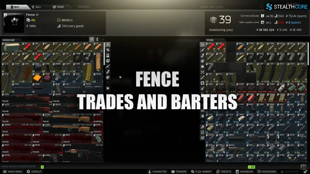 fence trades and barters