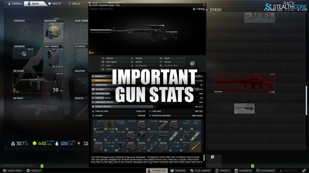 important gun stats