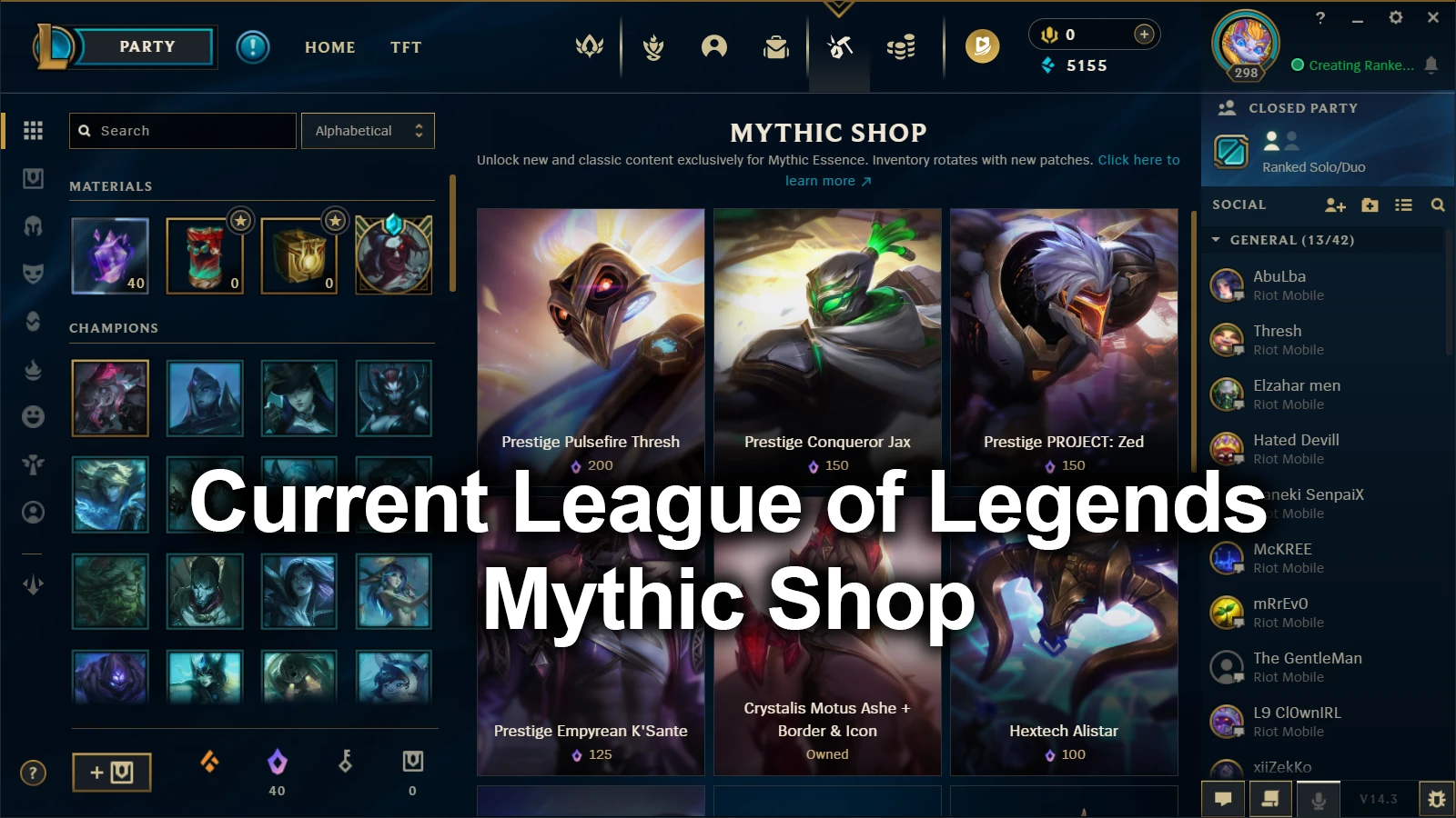 lol current mythic shop