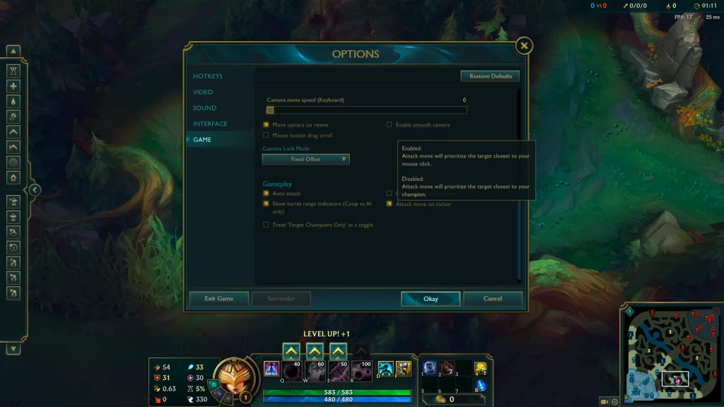 lol kiting settings