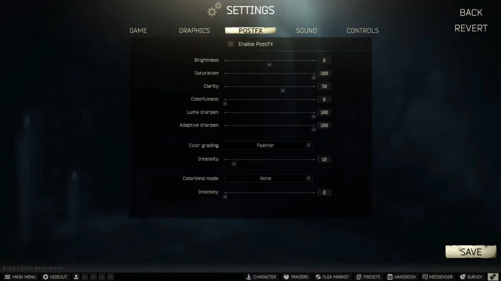 postfx settings